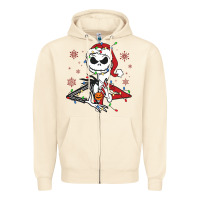 Sandshell spooky christmas character with lights Zipper Hoodie - killa-kam