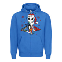 True Royal spooky christmas character with lights Zipper Hoodie - killa-kam
