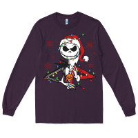 Plum spooky christmas character with lights Long Sleeve Tee - killa-kam