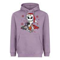 Lavender spooky christmas character with lights Heavyweight Hoodie - killa-kam