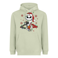 Matcha spooky christmas character with lights Heavyweight Hoodie - killa-kam
