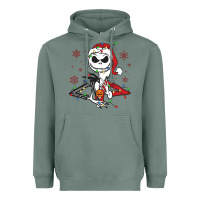 Sage spooky christmas character with lights Heavyweight Hoodie - killa-kam