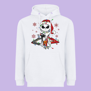 Spooky Christmas Character With Lights Heavyweight Hoodie Designed By Killa-kam