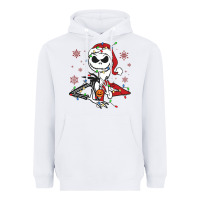 White spooky christmas character with lights Heavyweight Hoodie - killa-kam