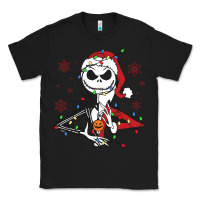 Black spooky christmas character with lights Classic Tee - killa-kam