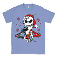 Colony Blue spooky christmas character with lights Classic Tee - killa-kam