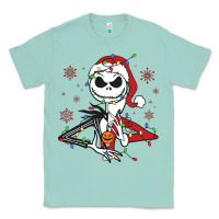 Seafoam spooky christmas character with lights Classic Tee - killa-kam