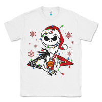 White spooky christmas character with lights Classic Tee - killa-kam