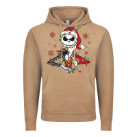 Vintage Coffee spooky christmas character with lights Vintage Hoodie - killa-kam