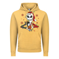 Vintage Mustard spooky christmas character with lights Vintage Hoodie - killa-kam