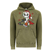 Vintage Olive spooky christmas character with lights Vintage Hoodie - killa-kam