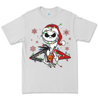 Dove Grey spooky christmas character with lights Premium Tee - killa-kam