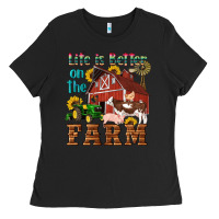 Western Life Is Better On The Farm Ladies Tee | Teevron