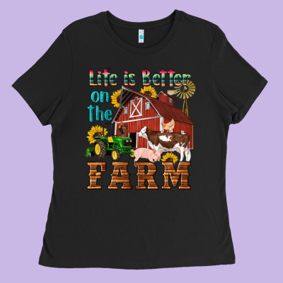 Western Life Is Better On The Farm Ladies Tee Designed By Artiststas
