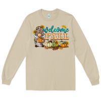 Mushroom welcome fall gnome Long Sleeve Tee - BarkalooDesign