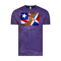 Cloud Purple puerto rico and dominican republic flag Vintage Tee - Artiststas
