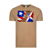 Vintage Coffee puerto rico and dominican republic flag Vintage Tee - Artiststas