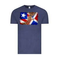 Vintage Denim puerto rico and dominican republic flag Vintage Tee - Artiststas