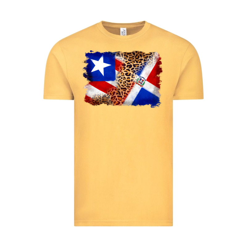 Puerto Rico And Dominican Republic Flag Vintage Tee by Artiststas | Teevron