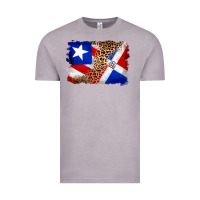 Vintage Zinc puerto rico and dominican republic flag Vintage Tee - Artiststas