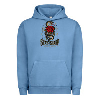 Pigment Pebble Blue stay sharp   revised Urban Hoodie - adamafterink