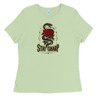 Matcha stay sharp   revised Ladies Tee - adamafterink