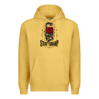 Antique Gold stay sharp   revised Premium Hoodie - adamafterink