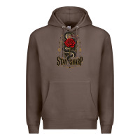Coffee stay sharp   revised Premium Hoodie - adamafterink
