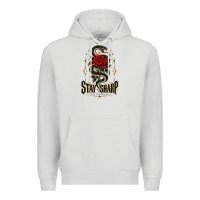 Dove Grey stay sharp   revised Premium Hoodie - adamafterink