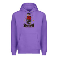 Purple stay sharp   revised Premium Hoodie - adamafterink