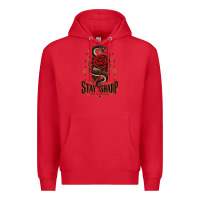 Red stay sharp   revised Premium Hoodie - adamafterink