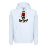 White stay sharp   revised Premium Hoodie - adamafterink