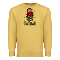 Antique Gold stay sharp   revised Premium Sweatshirt - adamafterink