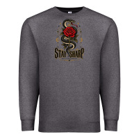 Charcoal Heather stay sharp   revised Premium Sweatshirt - adamafterink