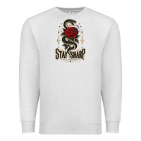 Oatmeal Heather stay sharp   revised Premium Sweatshirt - adamafterink