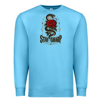 Ocean Blue stay sharp   revised Premium Sweatshirt - adamafterink