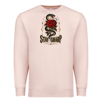 Pale Pink stay sharp   revised Premium Sweatshirt - adamafterink