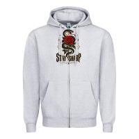 Heather Grey stay sharp   revised Zipper Hoodie - adamafterink
