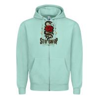 Seafoam stay sharp   revised Zipper Hoodie - adamafterink