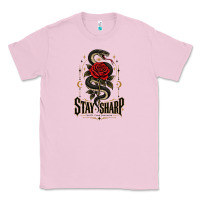 Bubblegum Pink stay sharp   revised Classic Tee - adamafterink