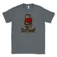 Charcoal Heather stay sharp   revised Classic Tee - adamafterink