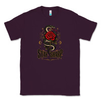 Plum stay sharp   revised Classic Tee - adamafterink