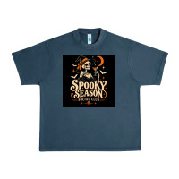 Midnight Navy Spooky Season Social Club Urban Heavy Tee - Merry & Macabre