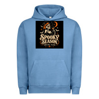 Pigment Pebble Blue Spooky Season Social Club Urban Hoodie - Merry & Macabre