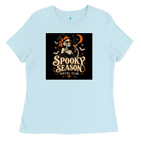 Baby Blue Spooky Season Social Club Ladies Tee - Merry & Macabre
