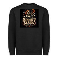 Black Spooky Season Social Club Heavyweight Sweatshirt - Merry & Macabre