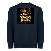 Navy Spooky Season Social Club Heavyweight Sweatshirt - Merry & Macabre