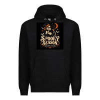 Black Spooky Season Social Club Premium Hoodie - Merry & Macabre