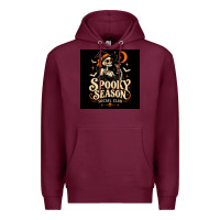 Burgundy Spooky Season Social Club Premium Hoodie - Merry & Macabre