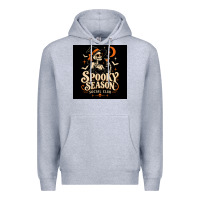 Heather Grey Spooky Season Social Club Premium Hoodie - Merry & Macabre